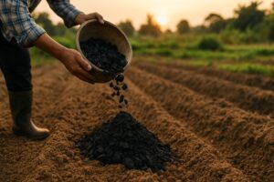 คืนชีพดินแกลบด้วย Biochar ถ่านชาร์โคล – เผาง่าย ใช้เท่าไหร่ต่อ ตร.ม. ถึงเพิ่ม CEC พรวด!
